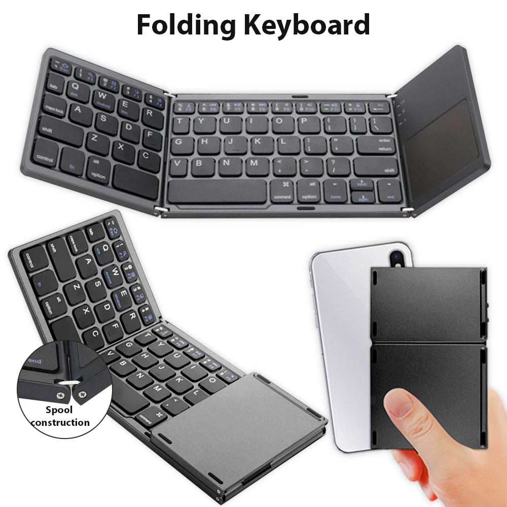 Laptop Accessories Uk - Mini Bluetooth Keyboard with Touchpad for