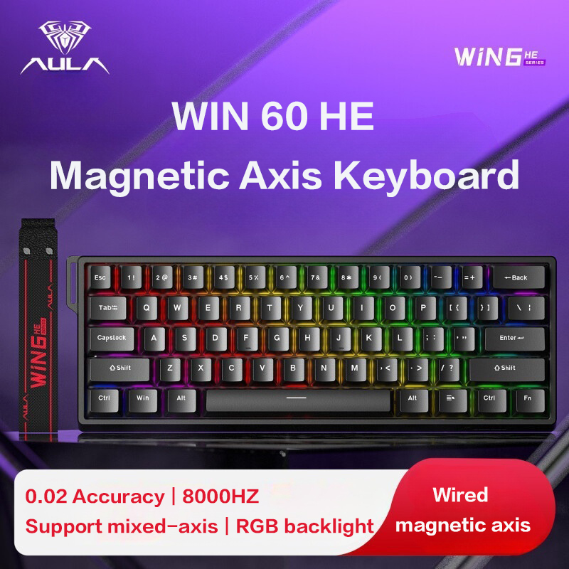 Laptop Accessories Uk - AULA WiN 60 Magnetic Axis Keyboard