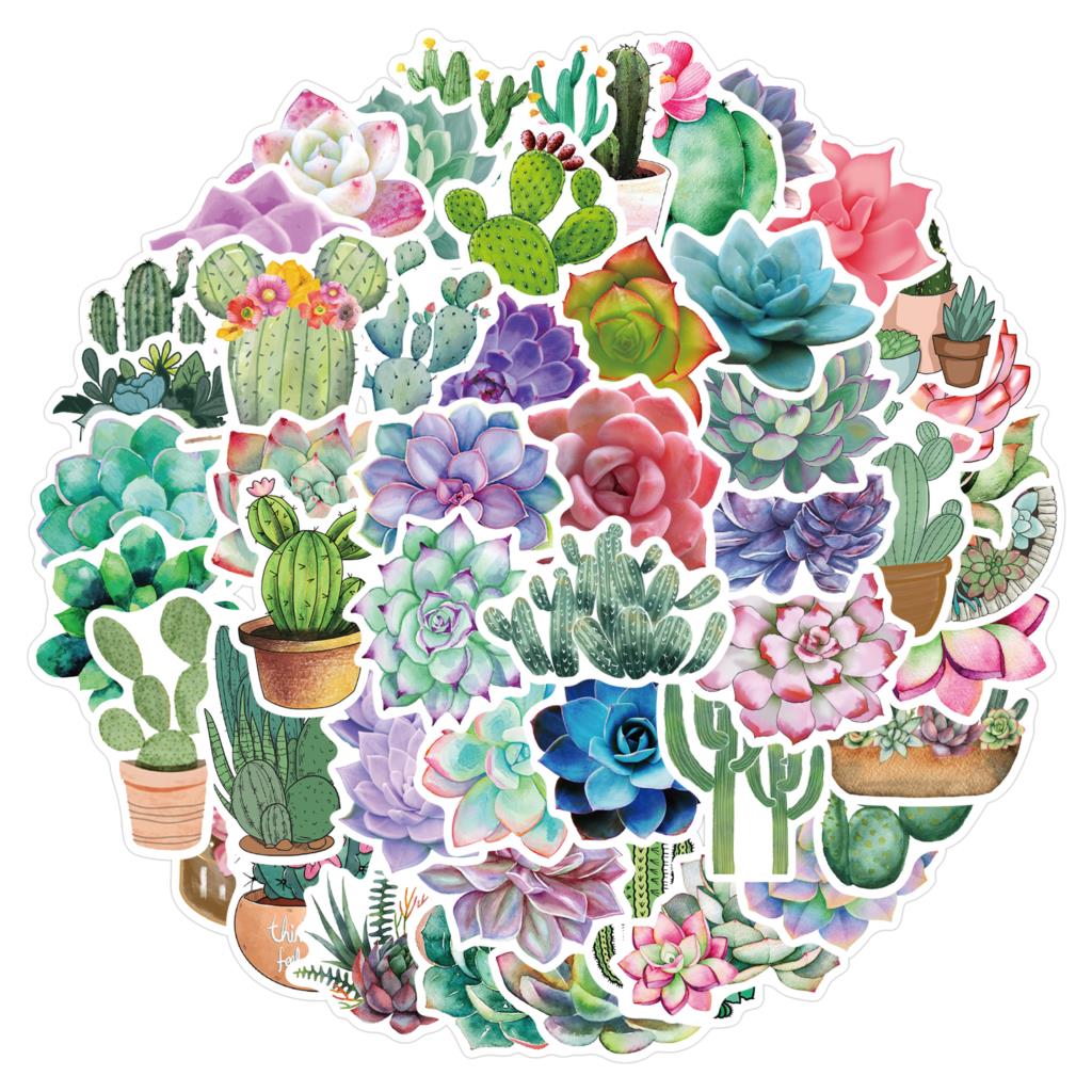 Laptop Accessories Girly - 50PCS Succulent Stickers For Laptop Journaling