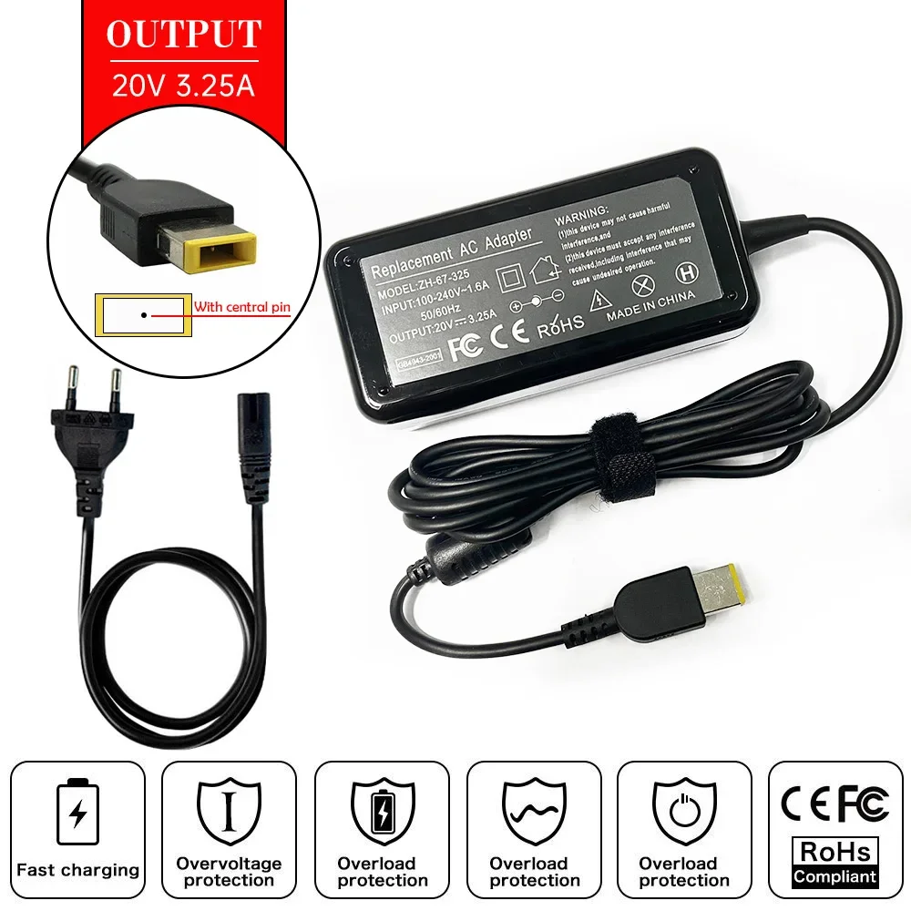 Laptop Accessories Shop - 20V 3.25A Laptop AC Adapter Charger