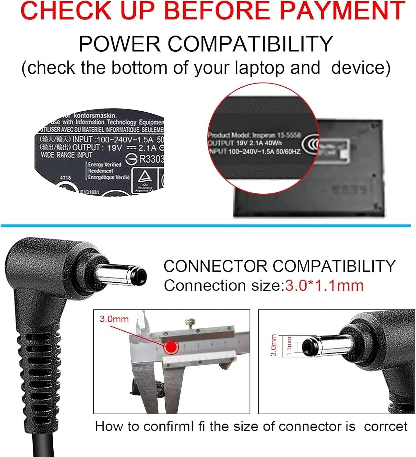 19V 2.1A 40W Laptop Ac Adapter - Laptop Accessories Shop ulasan dan harga