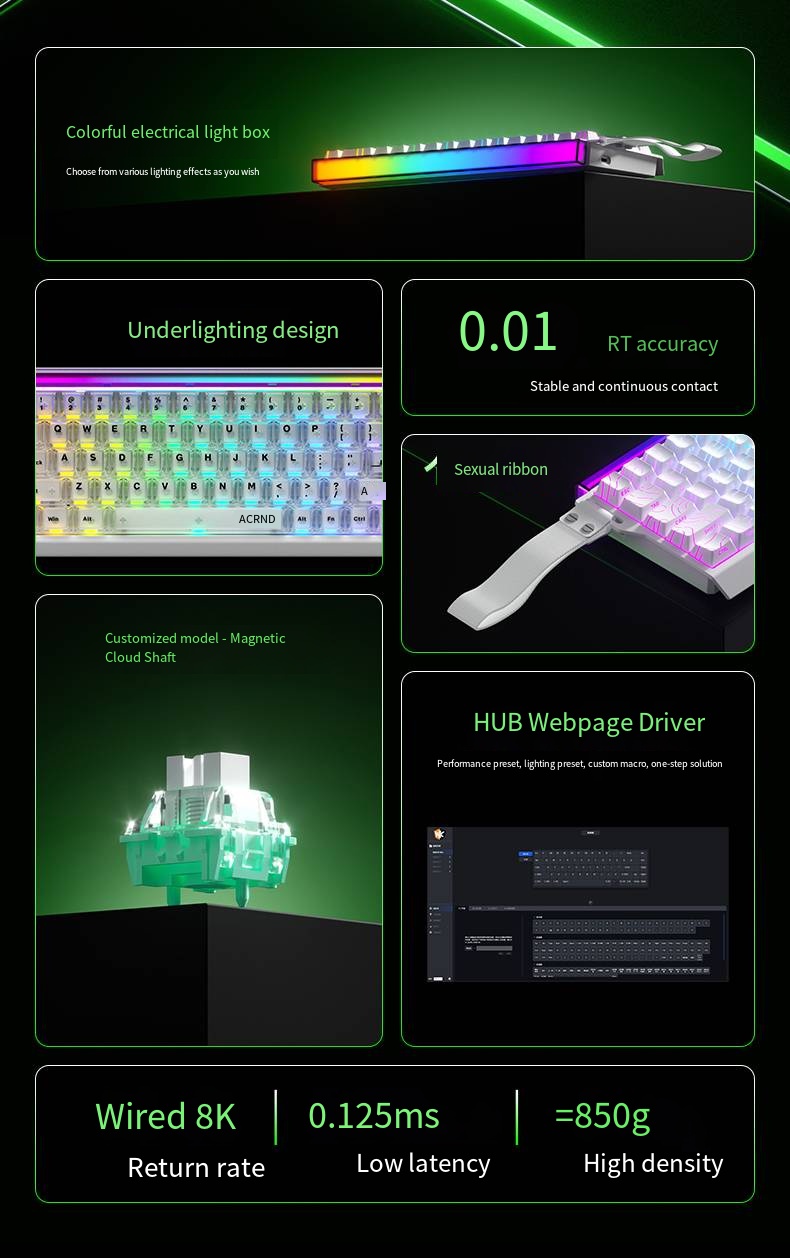 ACE68 Magnetic Keyboard Wired  - Laptop Accessories Uk ulasan dan harga