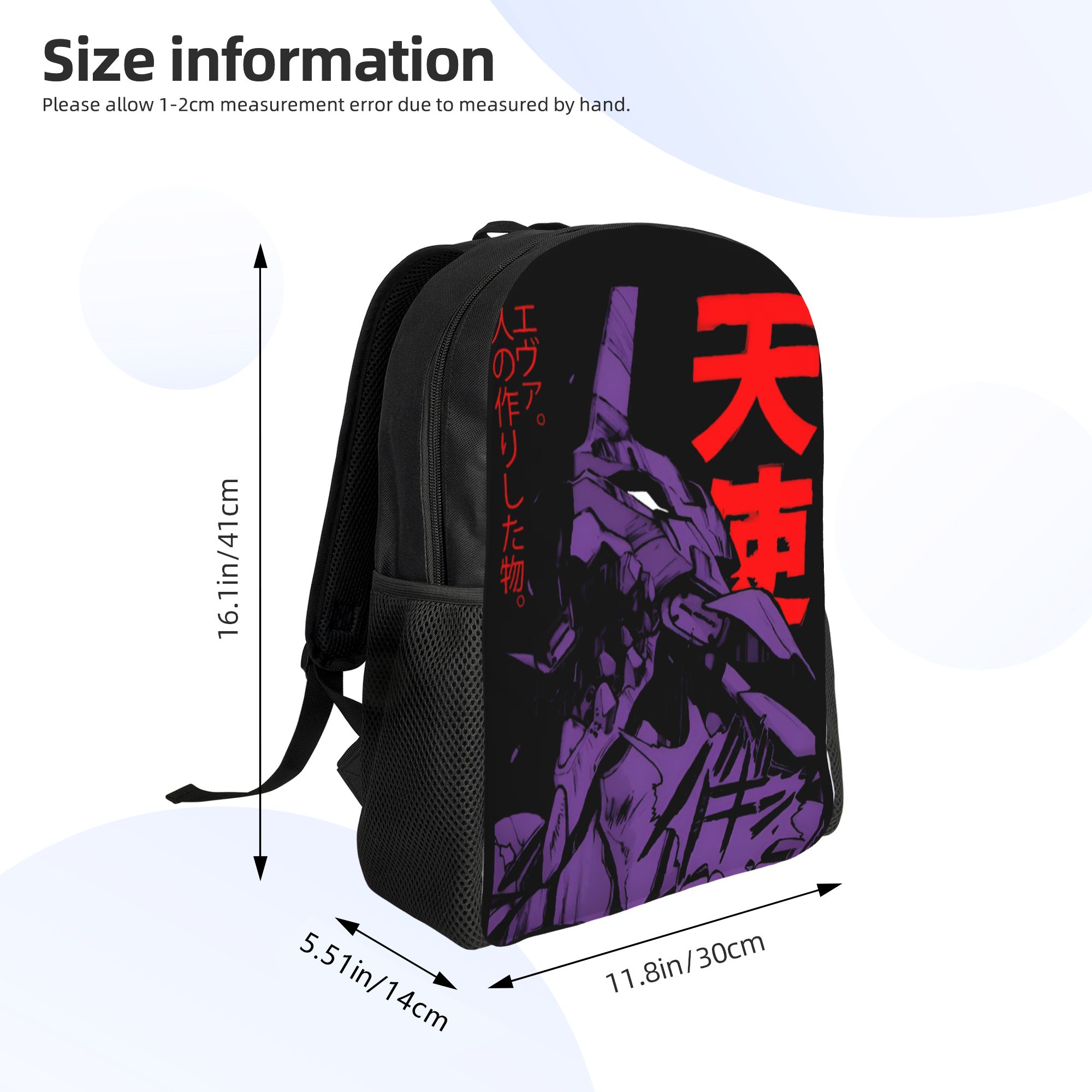 Custom E-Evangelions Backpack  - Laptop Accessories For Students ulasan dan harga