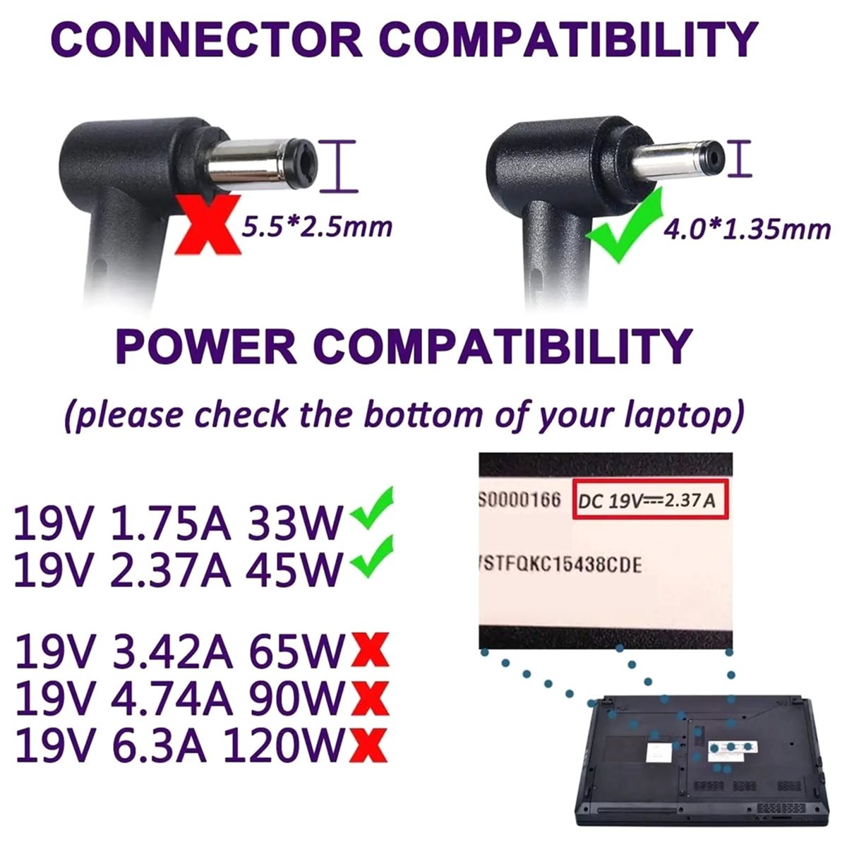 【TODAY-BUY】~@ 19V 2.37A 45W 4. - Laptop Accessories Buy ulasan dan harga