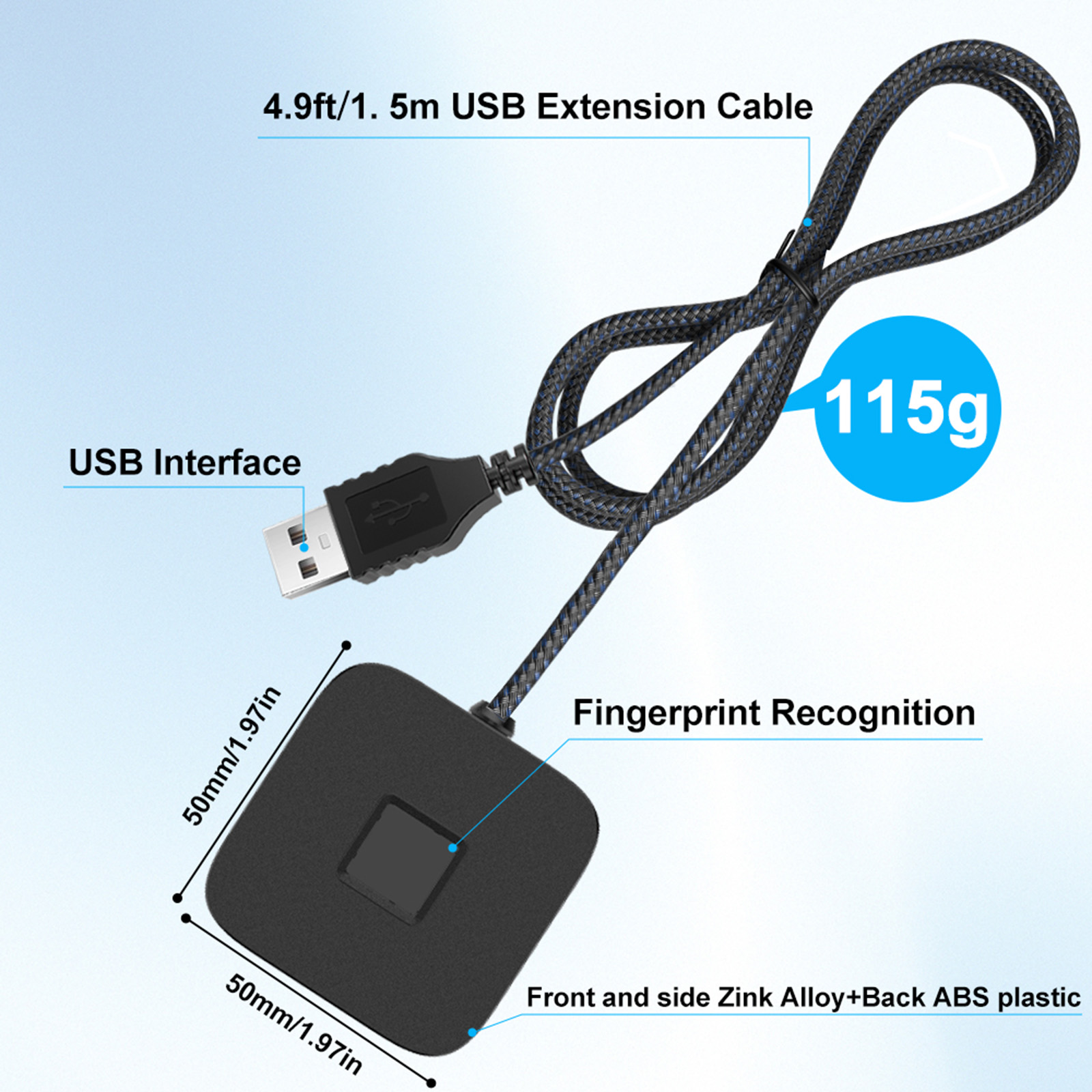 USB Fingerprint Reader with 5f - Fingerprint Reader Usb ulasan dan harga