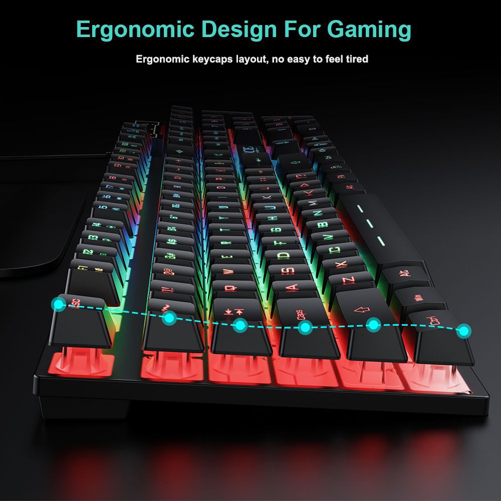 Waterproof Luminous Wired Gami - Laptop Accessories Combo Set ulasan dan harga