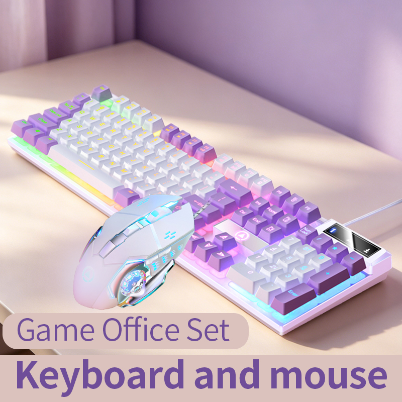Gaming  Keyboard and Mouse Wir - Laptop Accessories Combo Set ulasan dan harga
